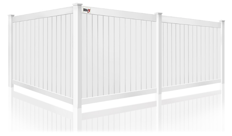 Commercial Vinyl fence installation for the Sarasota, Florida area.