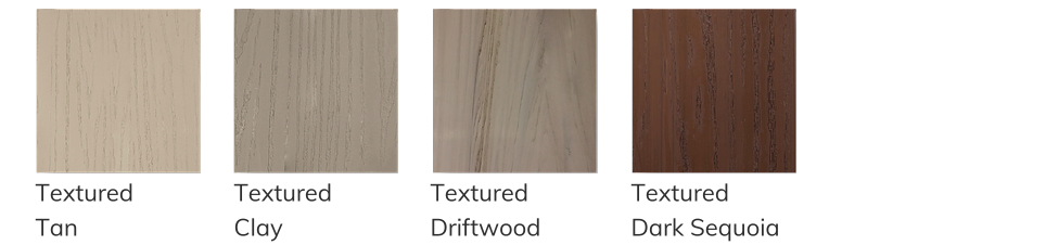 Textured series vinyl fence colors