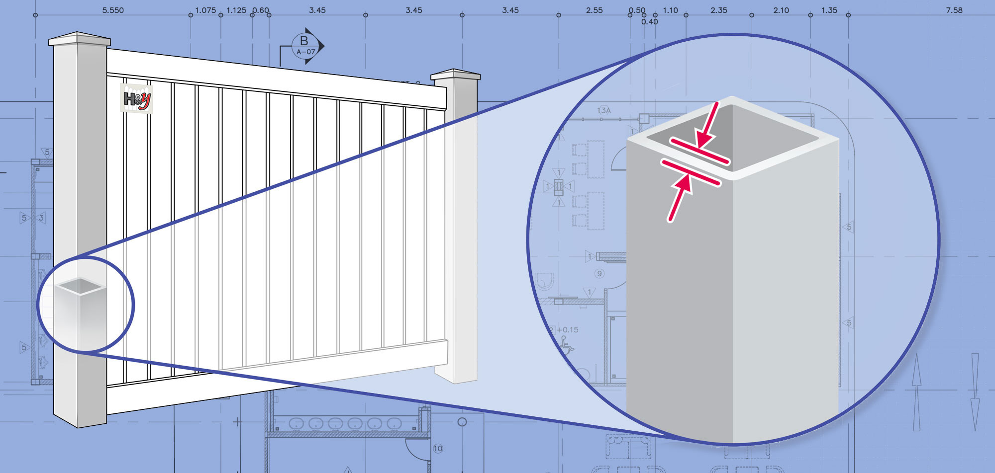 Vinyl fence posts in Sarasota, Florida