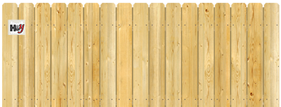 Straight Dog Ear Top - Wood Fence Option