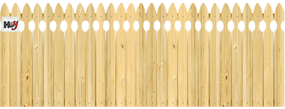 French Gothic Pickets - Wood Fence Option