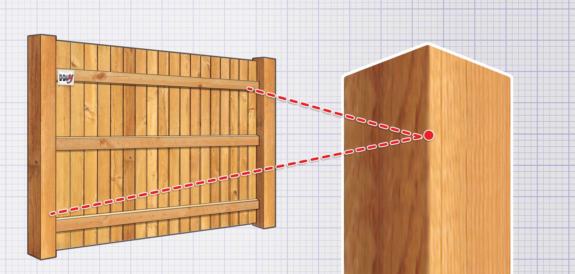 Wood fence features in Sarasota, Florida