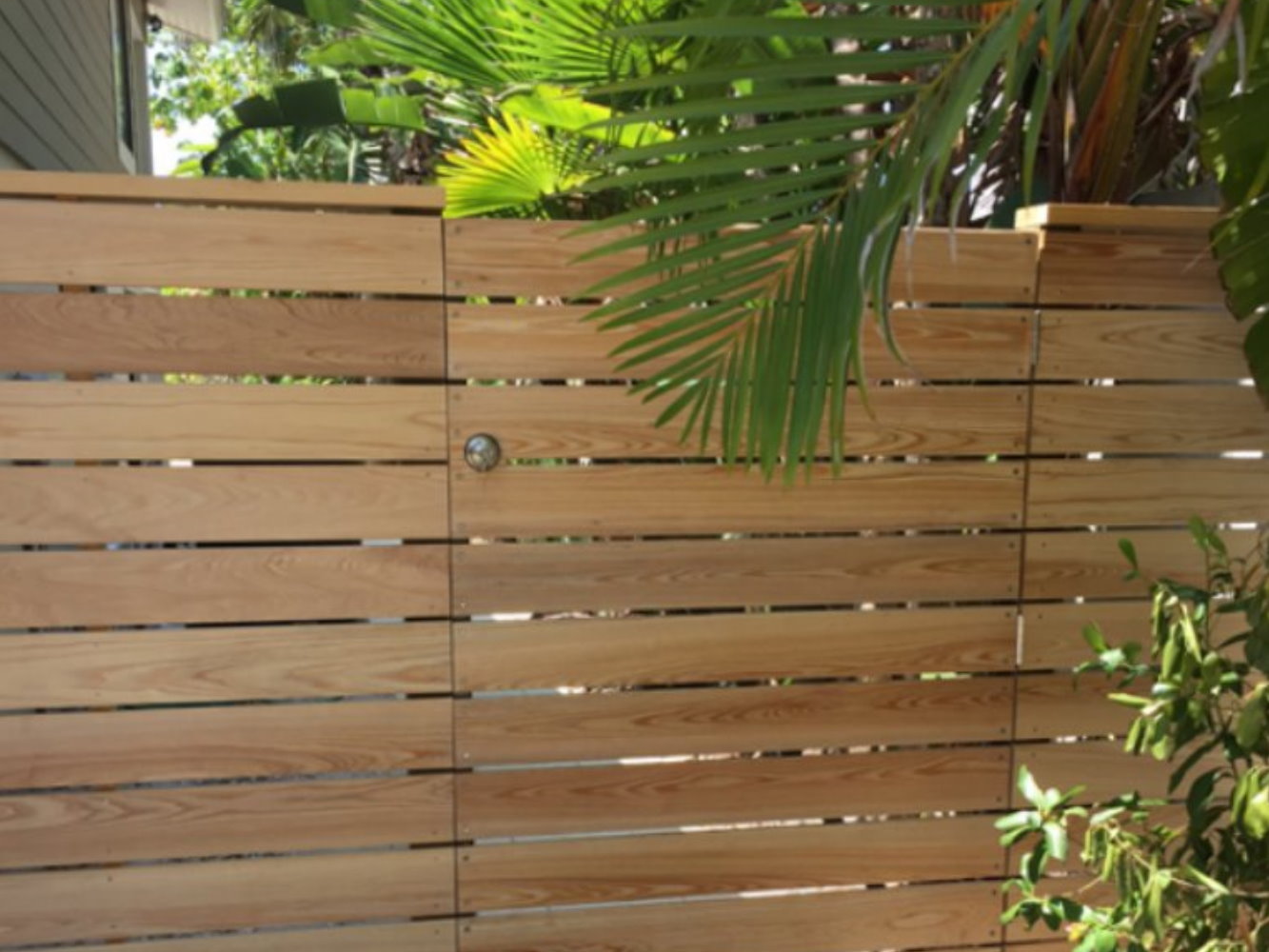Charlotte FL horizontal style wood fence