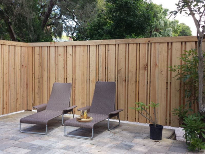 Nokomis Florida cap and trim style wood fence