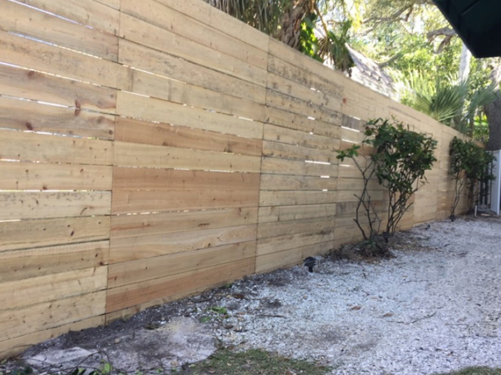 North Sarasota Florida wood privacy fencing