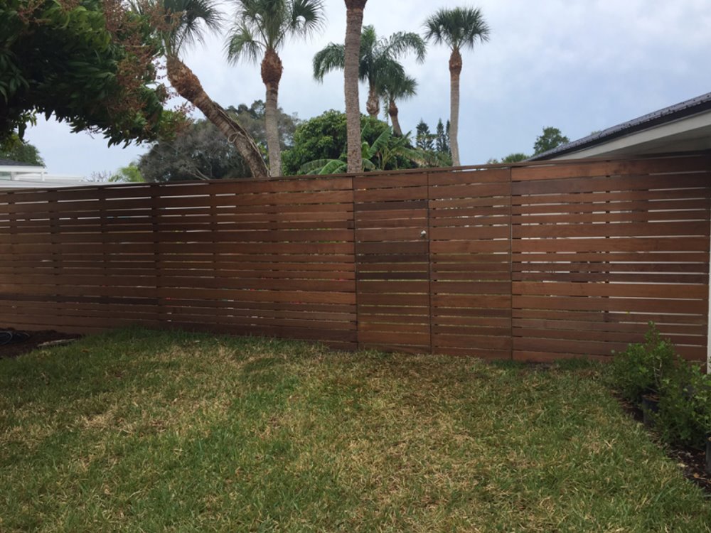 Stacked Horizontal Wood Fence